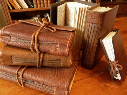 earthworks journals - personal collection of leather journals