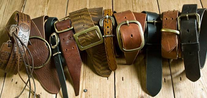 handmade leather belts - earthworks journals