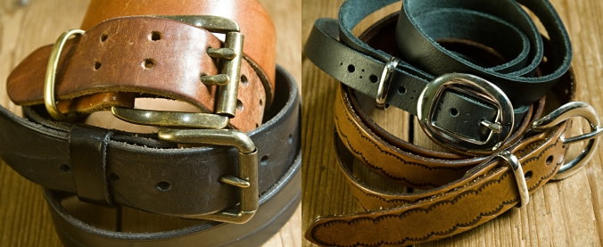 handmade leather belts - vegetable tanned leather - earthworks journals